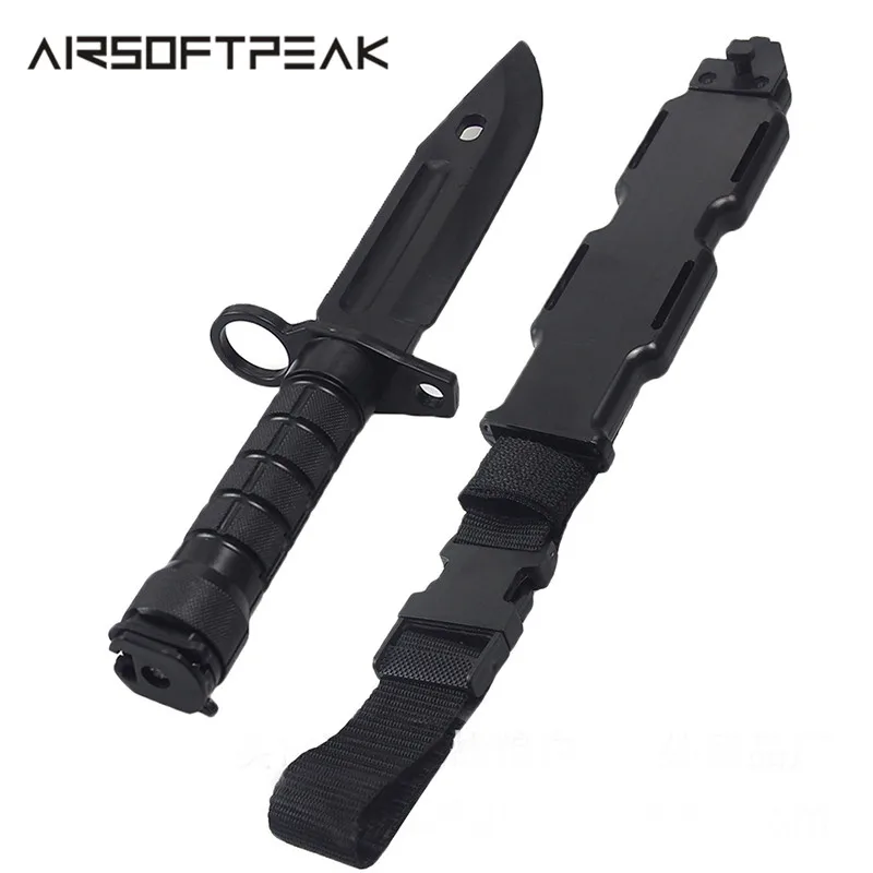 

M9 Knife Model Airsoft Tactical Combat Plastic Toy Dagger Cosplay Model Soft Knife for Show Military Training Wargame Hunting