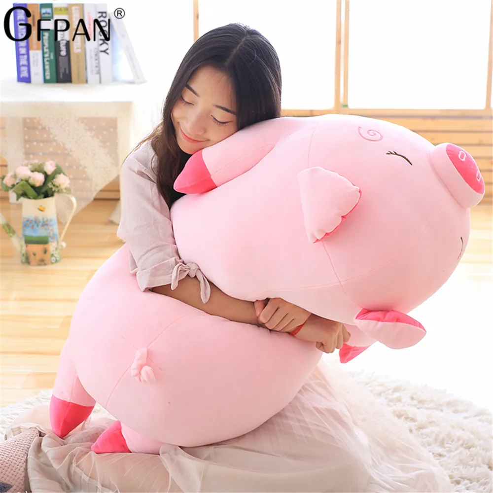 

100cm Bigger Size Toys Cartoon Pink Pig Plush Toys Pig Pillow Soft Cushion Chinese Zodiac Pig Doll Birthday Gift For Kid Baby