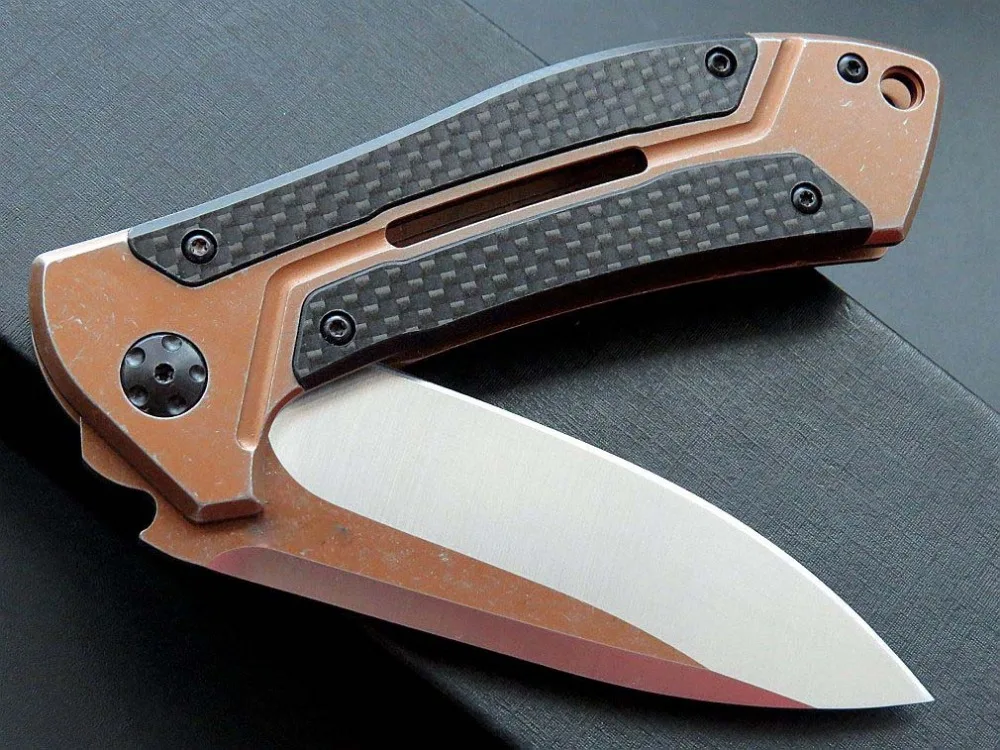 Efeng ZT 0801 CF шарикоподшипник складной нож D2 Лезвие сталь+ ручка из углеродного волокна ножи для кемпинга охоты выживания