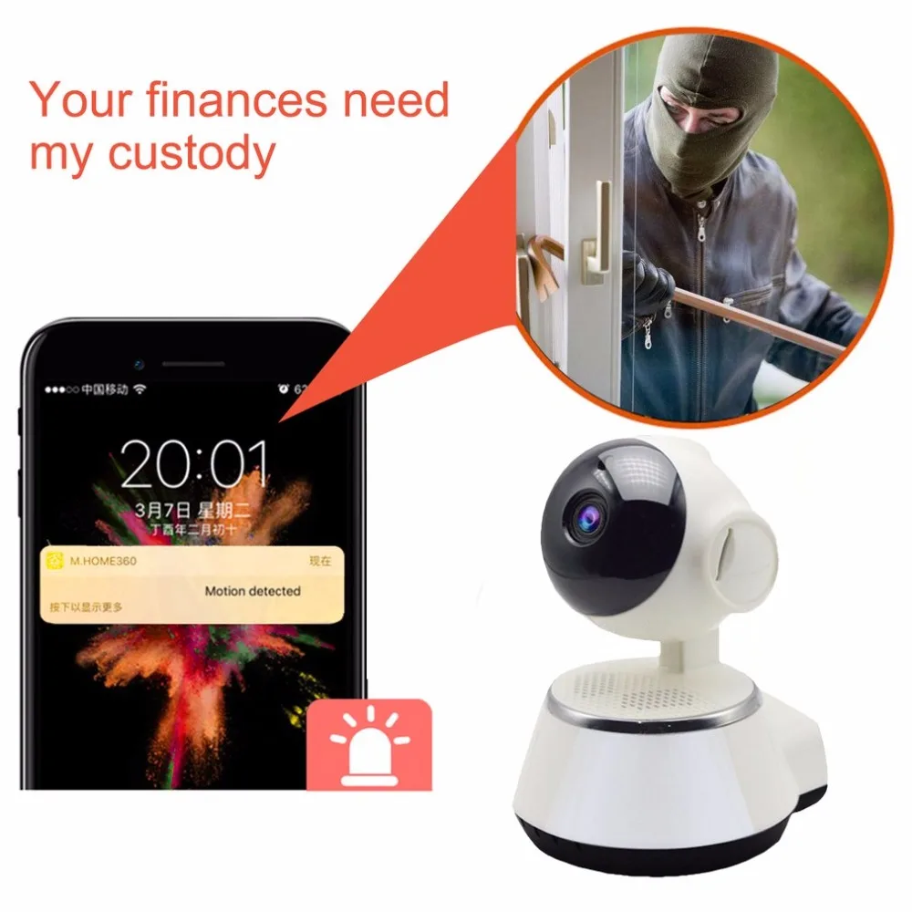 

LESHP V380 HD Mini IP Camera Wireless Smart WiFi Camera Audio Record Surveillance 720P Baby Monitor Home Security Camera