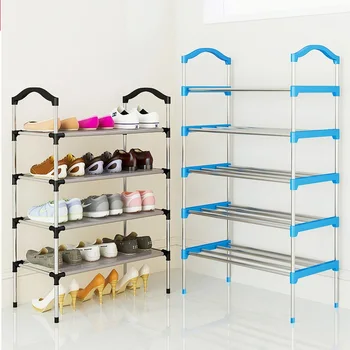 

Portable Multi Layer Metal Standing Shoe Rack Shoes Storage Shelf Home Organizer Door Shoe Storage Cabinet Shelf Home Furniture