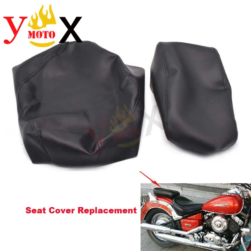 

Replacement Thick Black PU Leather Motorcycle Seat Cover Cushion Protection Waterproof For Yamaha V-Star Dragstar XVS400 DS400