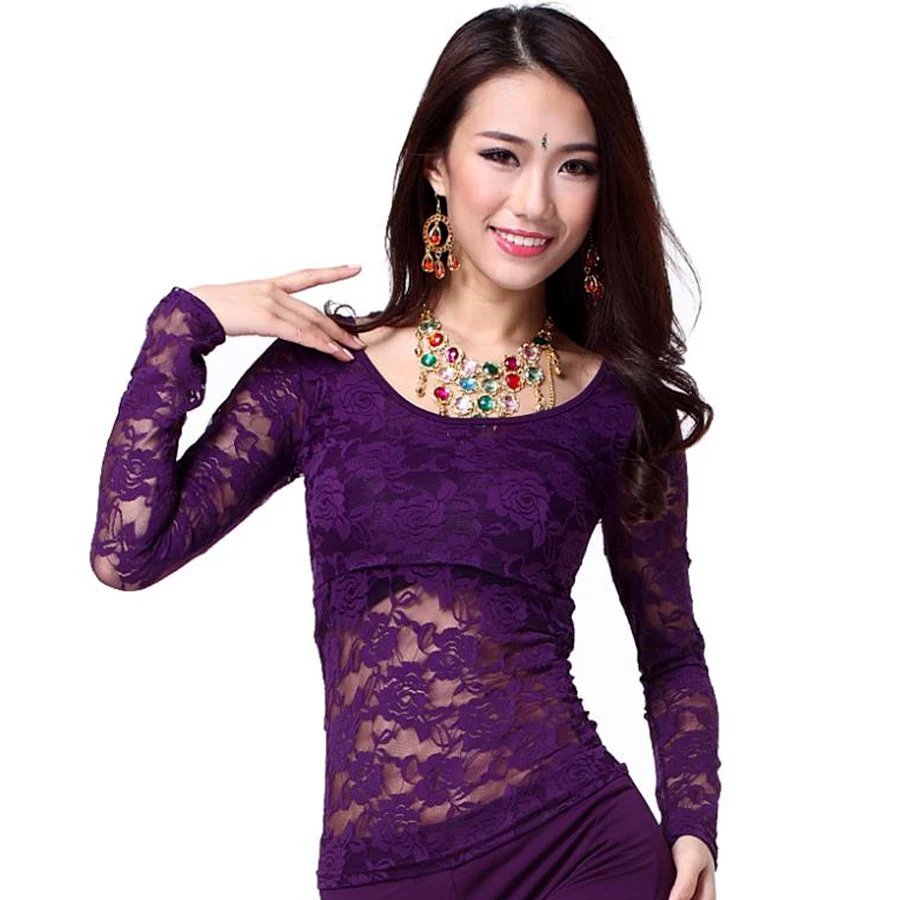 Dance Dress 1 Piece Bellydance Top Free Size Silk Fan Dance Clothes Belly Dance Set Free