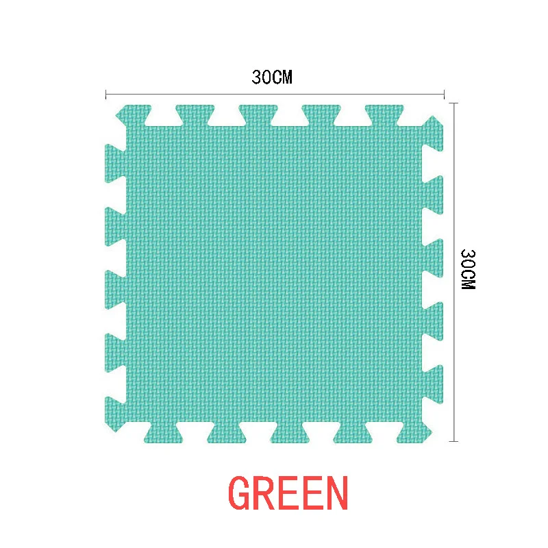 9/30 шт./лот детская EVA пеные тренажерный зал пол игровые коврики Коврик защитный плитка напольная ковровая плитка 30X30 см толстом каблуке 1 см - Цвет: green