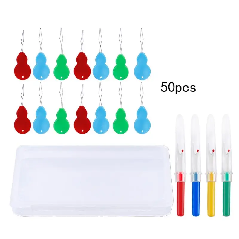 

50pcs Needle Threader Stitch with Seam Ripper Unpicker Insertion Tool For Sewing Machine DIY Craft Wire Cutter Accessories