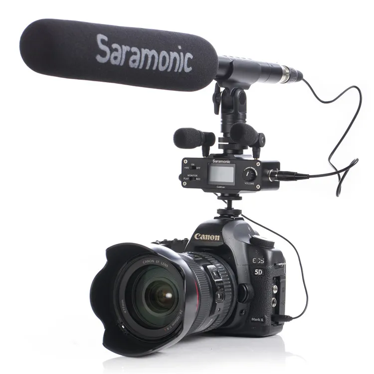 Saramonic Plug& Play микрофон 3,5 мм TRS для DSLR камер, видеокамер, CaMixer, SmartMixer, LavMic, SmartRig+, UWMIC9/10/15