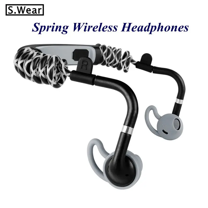 

NEW S.Wear Stick Sport Wireless Headphones Water proof Stereo Bluetooth Sports Headset For Running Cycling Tranning Earphones