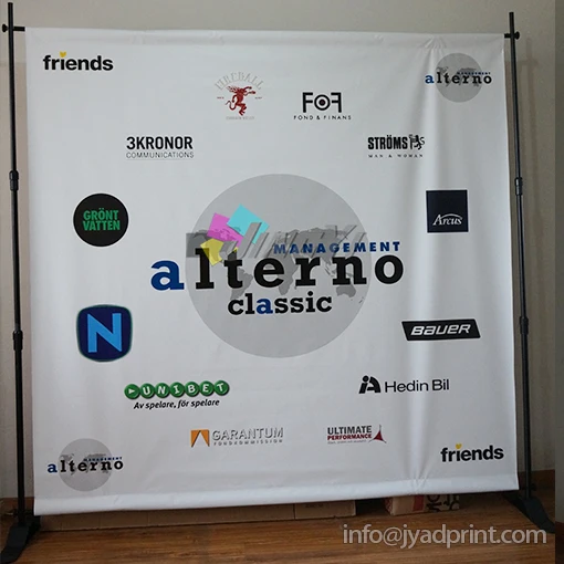 

Cutom printing Service (8X8ft Back drop banner & Sticker & PVC Card) With free shipping to Spain.