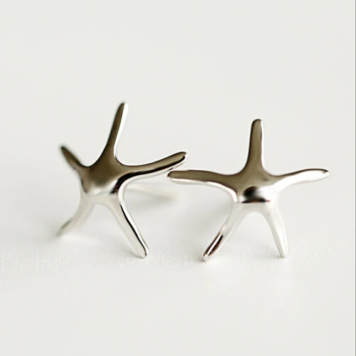 Starfish 100% 925 Sterling silver Jewelry fashion Hypoallergenic Stud earrings  for women gift