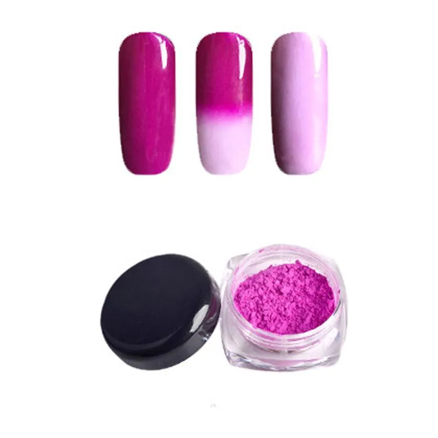 

12 Color Nail art Thermochromic Pigment Color Change Nail Powder Dust Tempature Gradient Nail Deco shipping fee