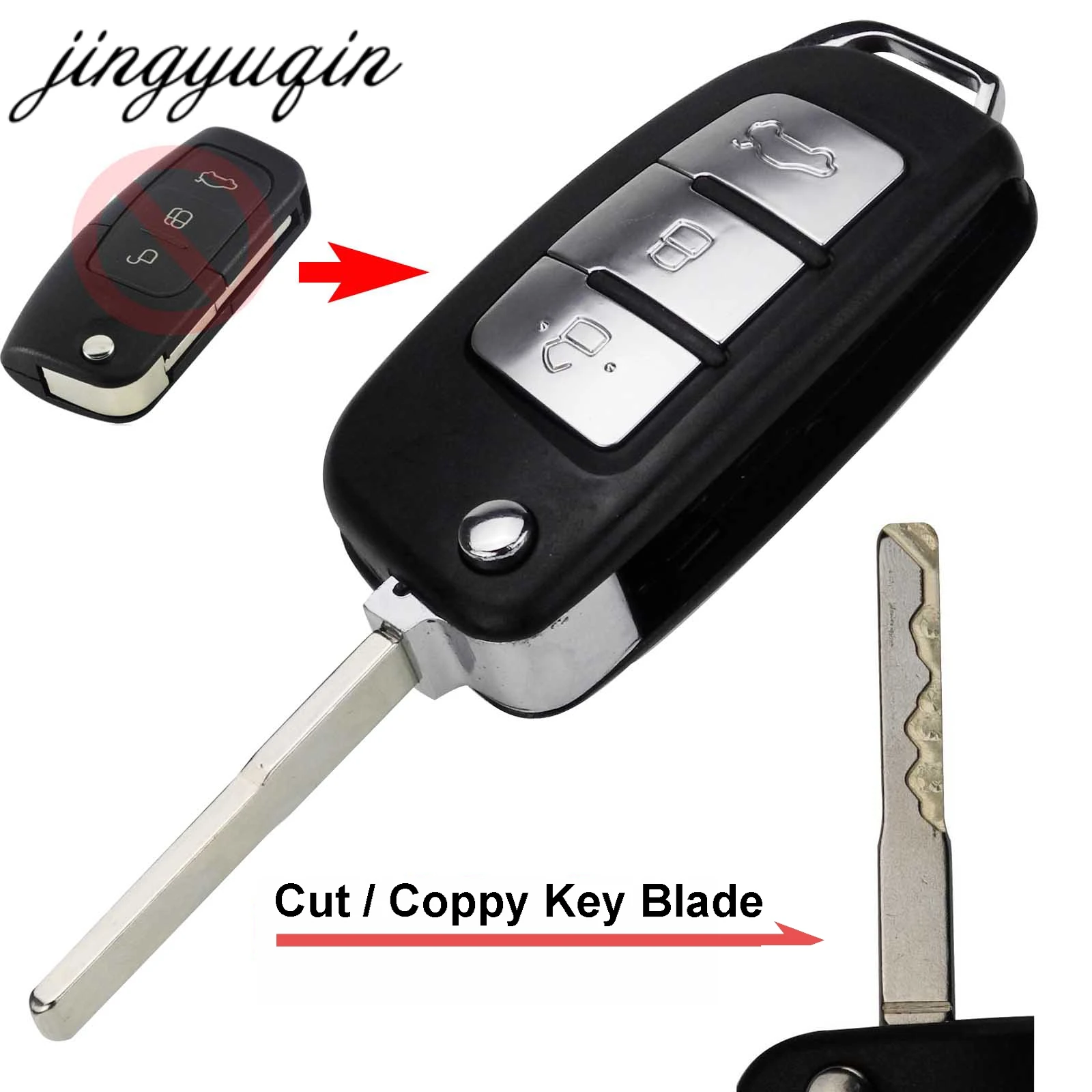 Buy jingyuqin Cut Blank Flip Folding Modified Remote