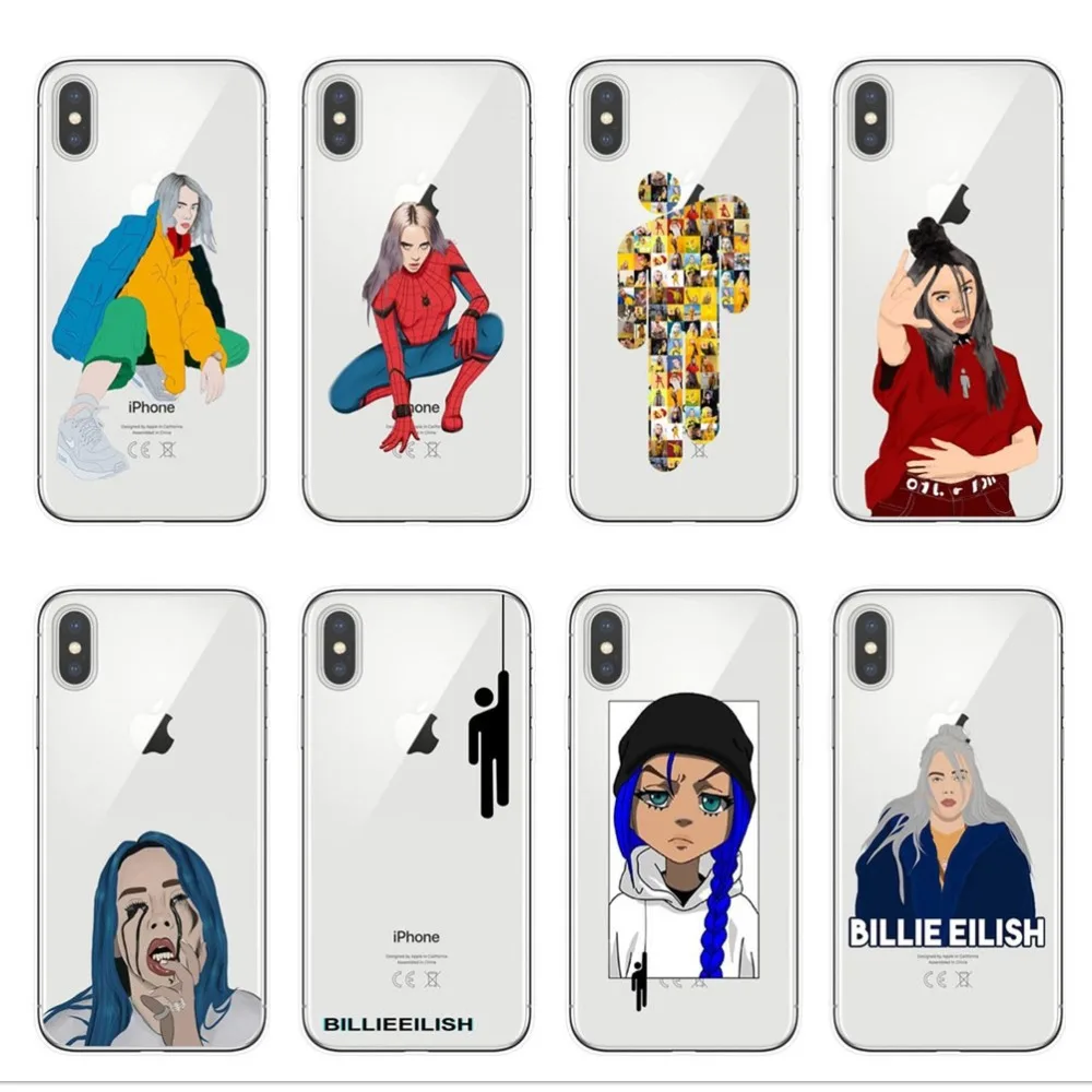 Billie eilish rainbow blohsh глаза океана Мягкий ТПУ силиконовый задний Чехол для телефона