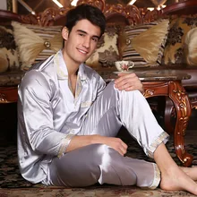 Мужские пижамы, мужская пижама, мужские шелковые рубашки, мужские пижамы, мужские пижамы, мужское пикантное Белье для сна, пижама, мужские шелковые пижамы