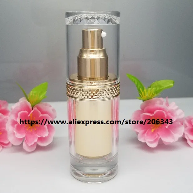 30ml shiny gold acrylic/plastic bottle for serum/lotion/emulsion