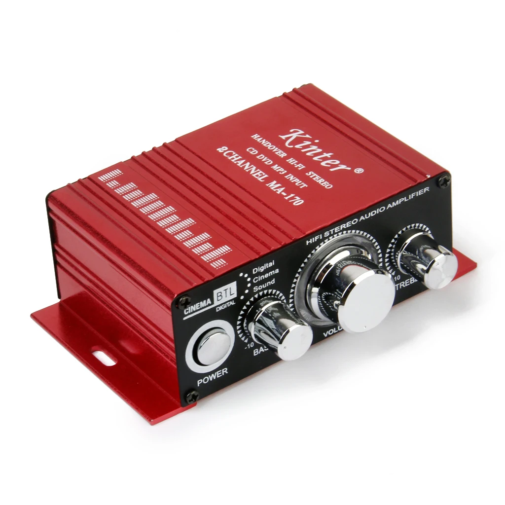 DC12V Mini 2CH Kinter MA-170 HI-FI Stereo Car Power CD DVD MP3 Amplifier 