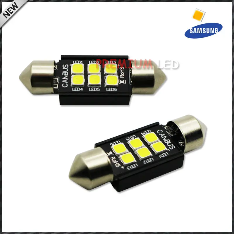 IJDM Xenon White 3535 1 50 &quot36 мм 6418 C5W CANbus светодиодные лампочки без ошибок для карт или