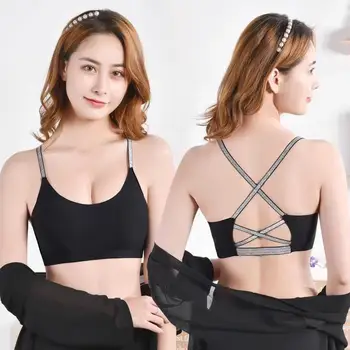 

Sport Bra Solid Color One-Piece Bra Hollow Out Push Up Bra Wire Free Seamless Underwear Women Slim Fit Cozy Bras for Women
