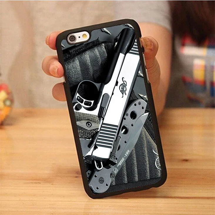 pistols guns military knives knife Phone Cases OEM For iPhone 6 6S Plus