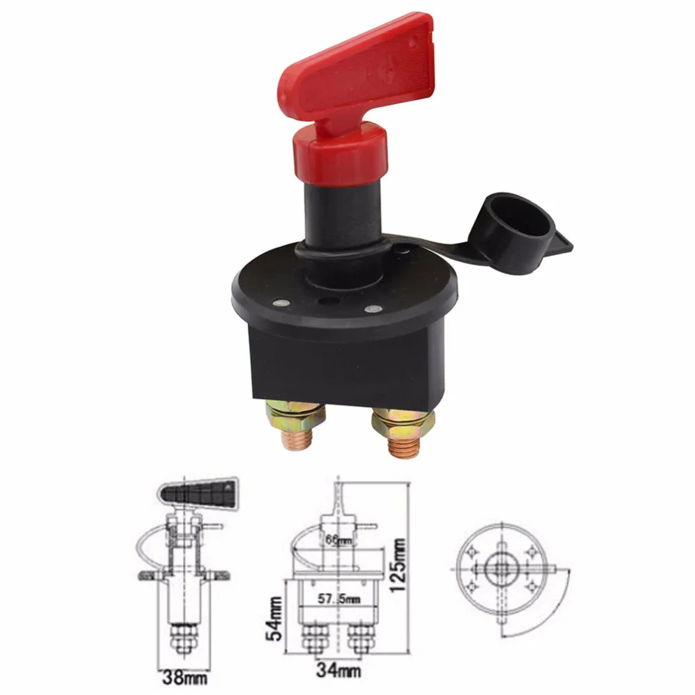 

Car Battery Power Kill Switch High Current Battery Disconnect Isolator Cut OFF Switch for Car Marine Boat