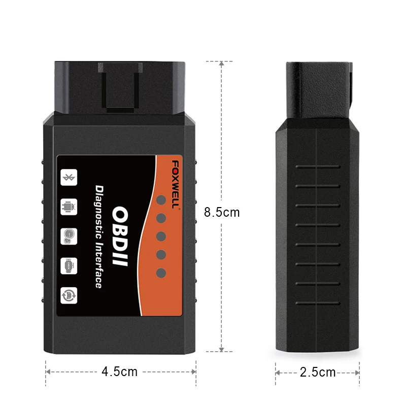 ELM327 Bluetooth V1.5 OBD2 сканер для Android OBD 2 считыватель кодов PIC18F25K80 чип OBDII сканирующий инструмент ELM 327 в 1,5 диагностический инструмент