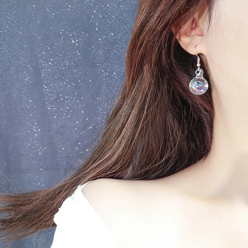 

Ms Betti Dangle Mercury earrings with glass bead for women and girls 2019 new Korean Design best gifts for Xmas