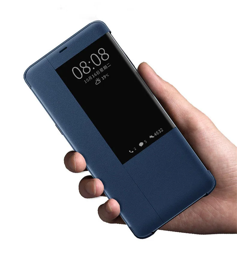 لهواوي زميله 20 X حالة الوجه الذكية مرآة الرؤية حالات لهواوي زميله 20 برو 20 حالة جلدية التلفزيون حامل للهاتف كوكه