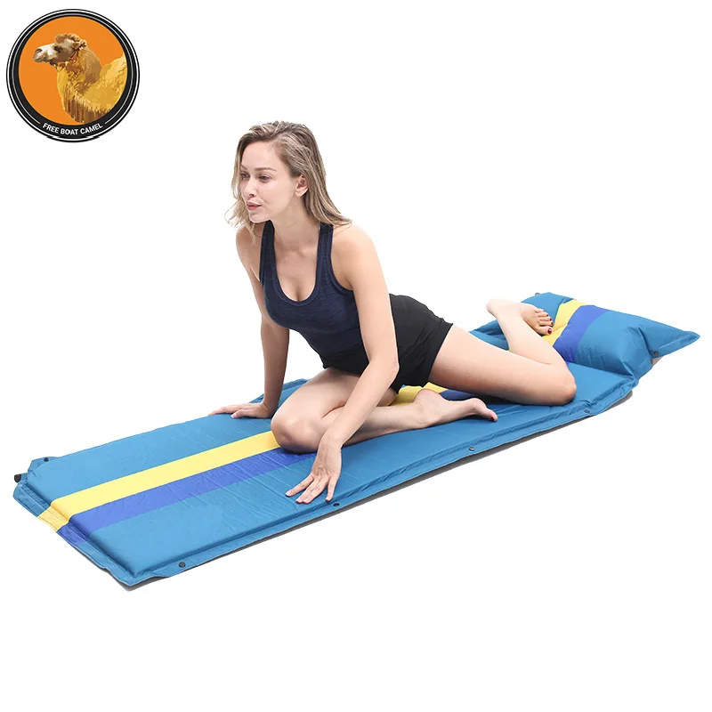 

Outdoor Automatic Air Mattress Widening Thick Camping Tent Self Inflating Air Mats Sleeping Pad Bed Beach Roll Mat Pillow