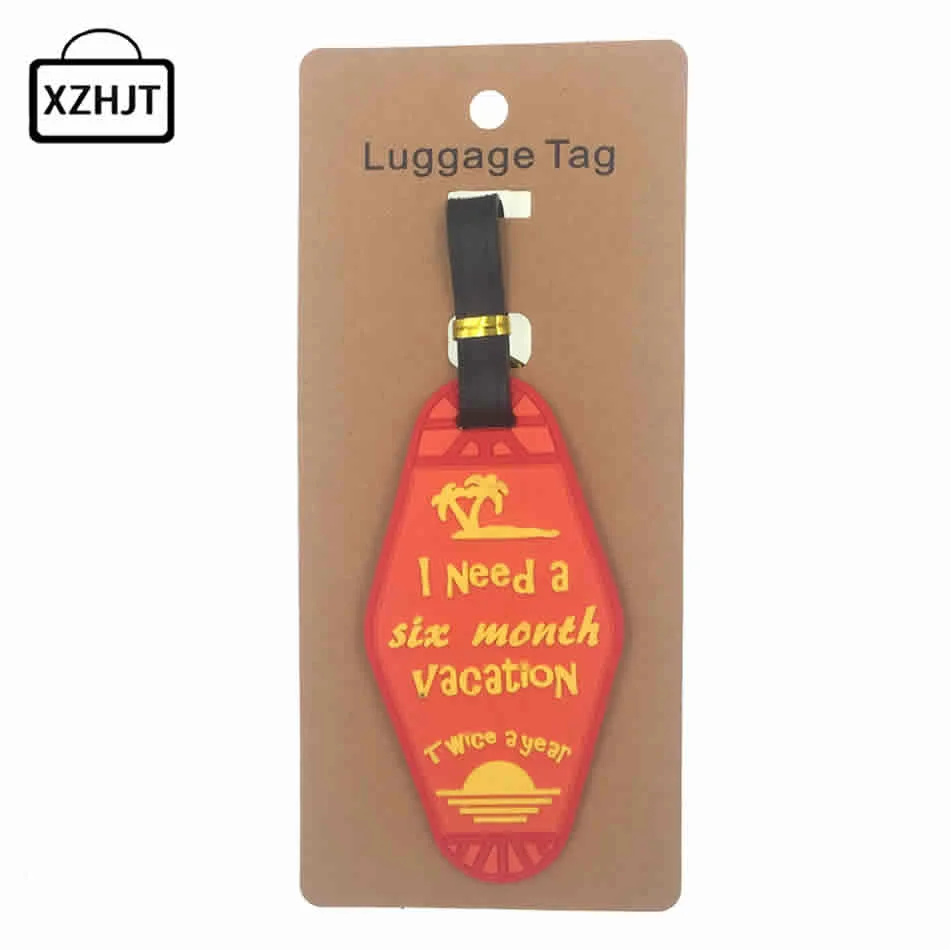 

Casual vacation Travel Accessories Luggage Tag Women Silica Gel Suitcase ID Address Holder Baggage Boarding Tag Portable Label