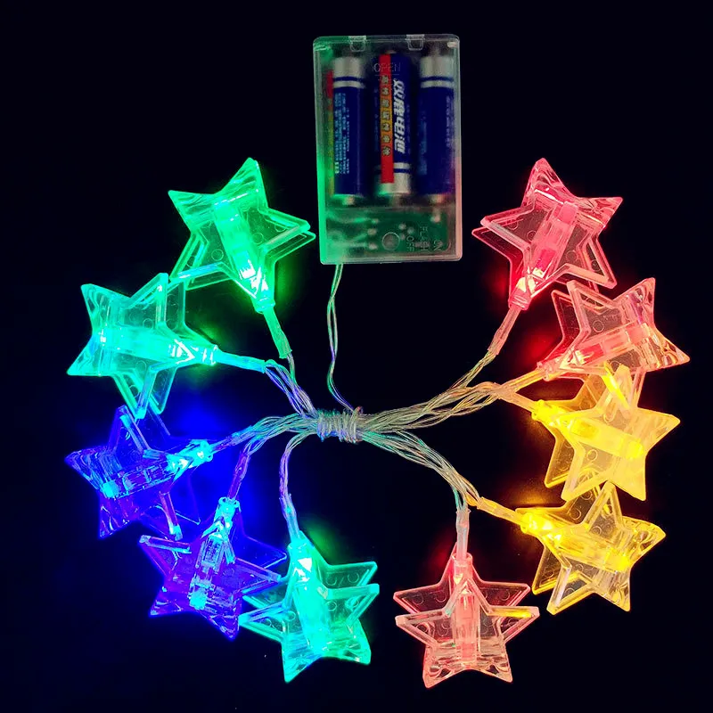 

3M 20LED Star Card Photo Clip Shap String Lights AA Battery Operated Wedding Party Christmas Fairy String Chain Lamp USB 5V