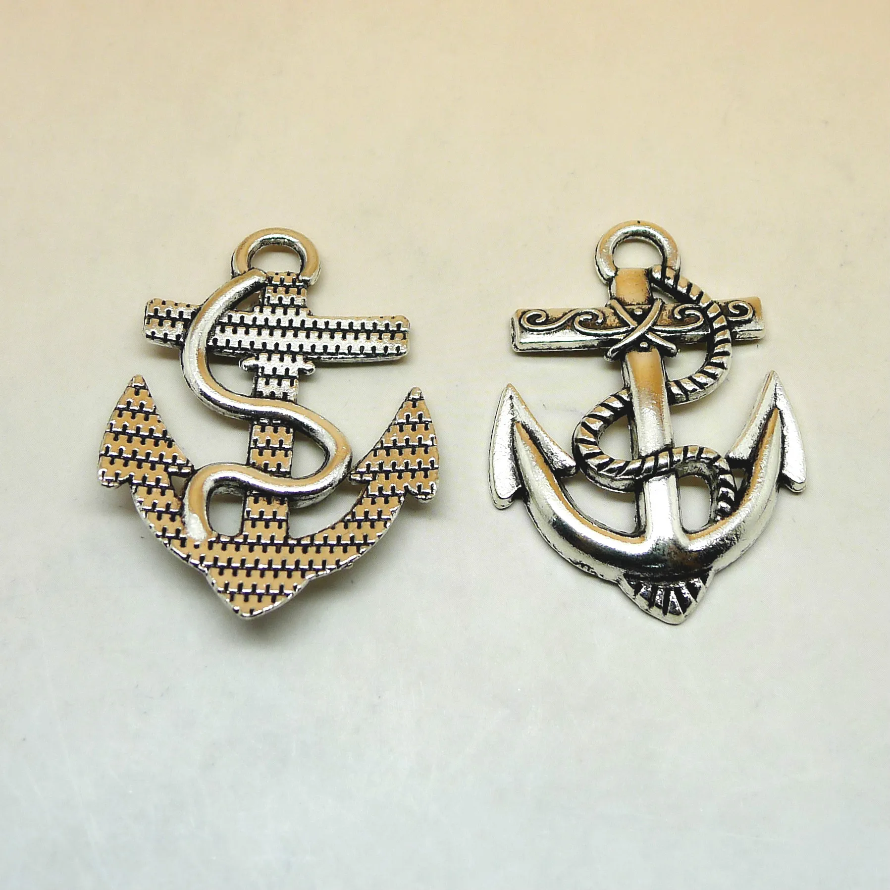 

DIY Metal Parts 40x30mm Antique Silver Anchor Charms For Necklace Bracelet Earring Keychain Alloy Jewelry Accessories Wholesale