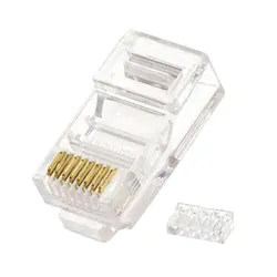 RJ45 Cat6 UTP 8P8C сети Разъемы позолоченные Ethernet кабель неэкранированный модуль Вилки Двойка; комплект из двух предметов Cat6 кабельные наконечники