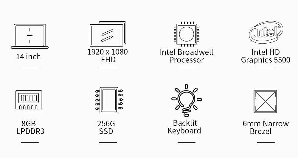 14-дюймовый FHD ультратонкий ноутбук джемпер EZBOOK X4 PRO Тетрадь Intel Core i3-5005U 8 GB 256 GB SSD Windows 10 компьютер двухдиапазонный Wi-Fi