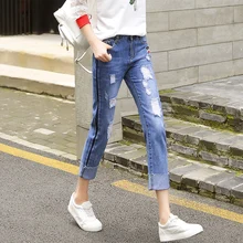 CTRLCITY/женские джинсы с манжетами; Новинка года; повседневные свободные джинсы с высокой талией и широкими штанинами; Boyfriend Vestido