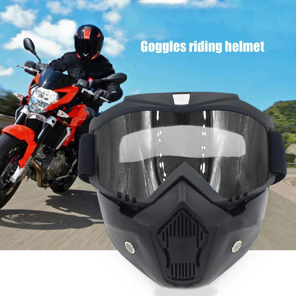 

Newest Detachable Face Mask Goggles Riding Protective Helmet