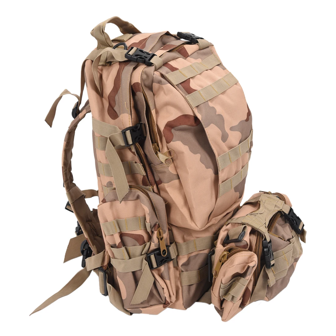 50L большой ёмкость тактический военный Открытый рюкзаки рюкзак треккинг пеший Туризм сумка три Песок Камуфляж
