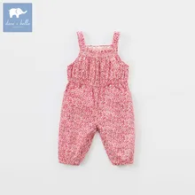 DB7389 Дэйв Белла Весна для маленьких девочек модные цветочные комбинезоны Детский комбинезон одежда для малышей милые детские комбинезоны