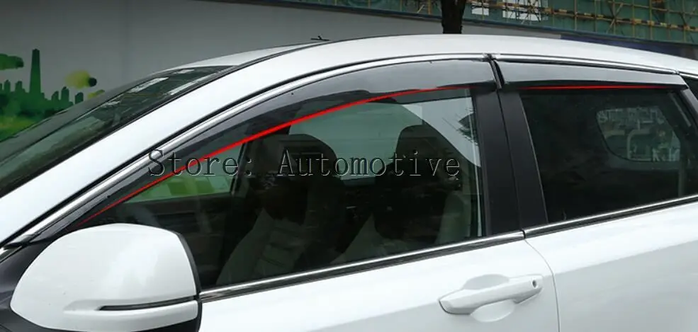 

4PCS Plastic Exterior Side Window Deflector For Honda CR-V CRV 2017-2018
