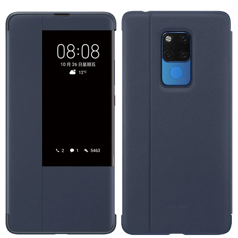 Tanie Oryginalny oficjalny Huawei Mate 20 X etui z klapką Huawei Mate 20 X skórzane etui Smart Touch etui z okienkiem Mate 20X etui na telefony