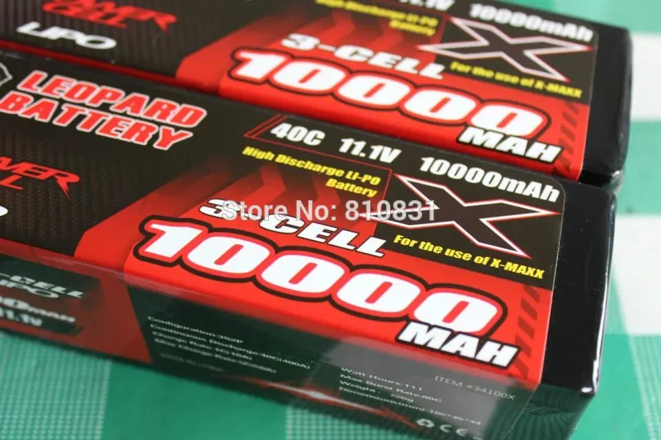 

Lipo Li-poly Power 10000MAH 11.1V 40C Battery for TRAXXAS X-MAXX Freeshopping