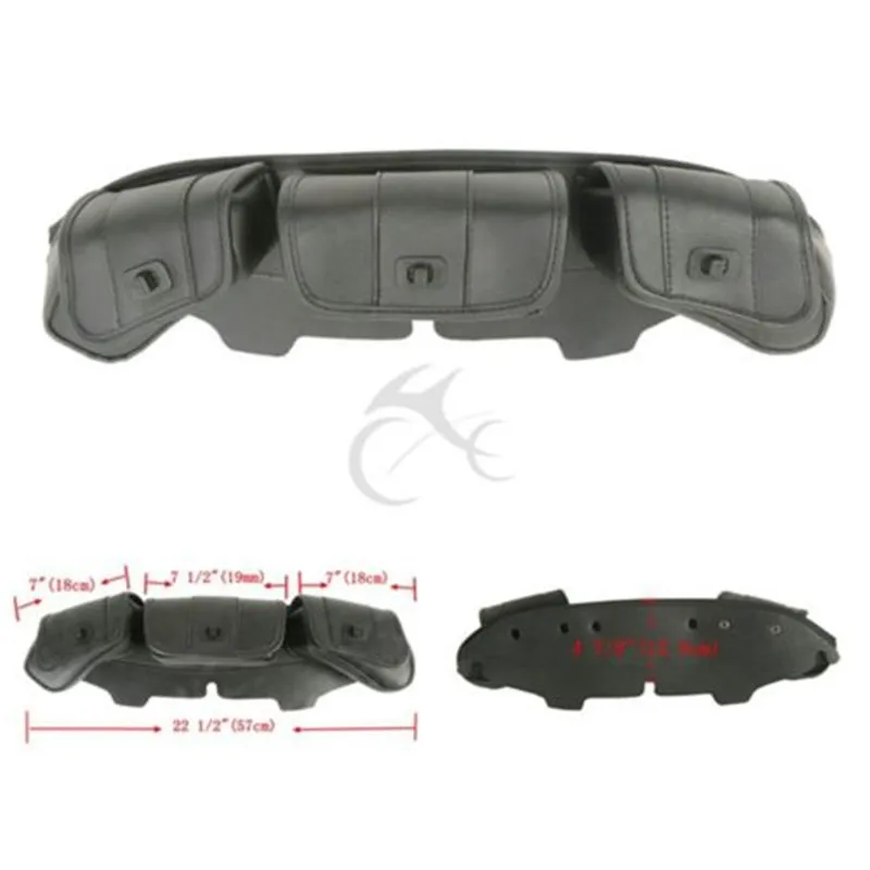 

Motorcycle Windshield Bag Tri Pouch 3 Pocket For Harley Touring Electra Street Glide 96-13 FLHTC FLHX FLHTCU Trike