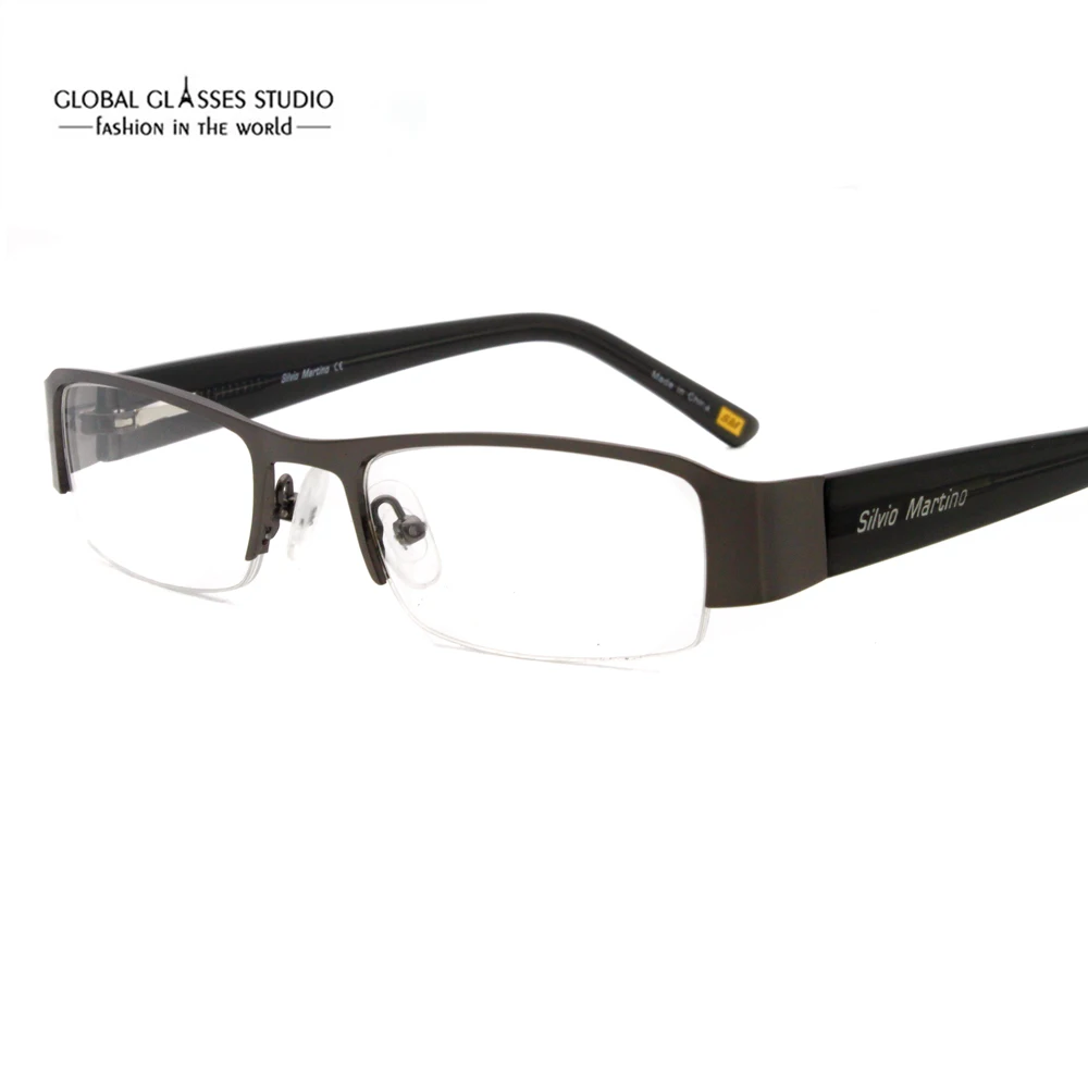 Винтажные дизайнерские маленькие очки Youngste для подростков Студенческая металлическая оправа полуобода Квадратные прозрачные солнцезащитные очки SM4020