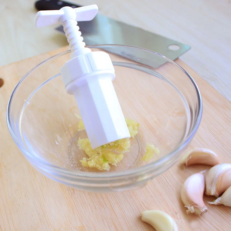 Creative Function Manual Garlic Crusher Grater Plastic Garlic Press Benders Peeler Kitchen