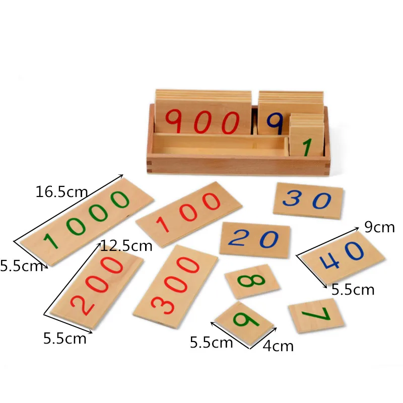 Small Plastic Number Cards with Box, 1-3000
