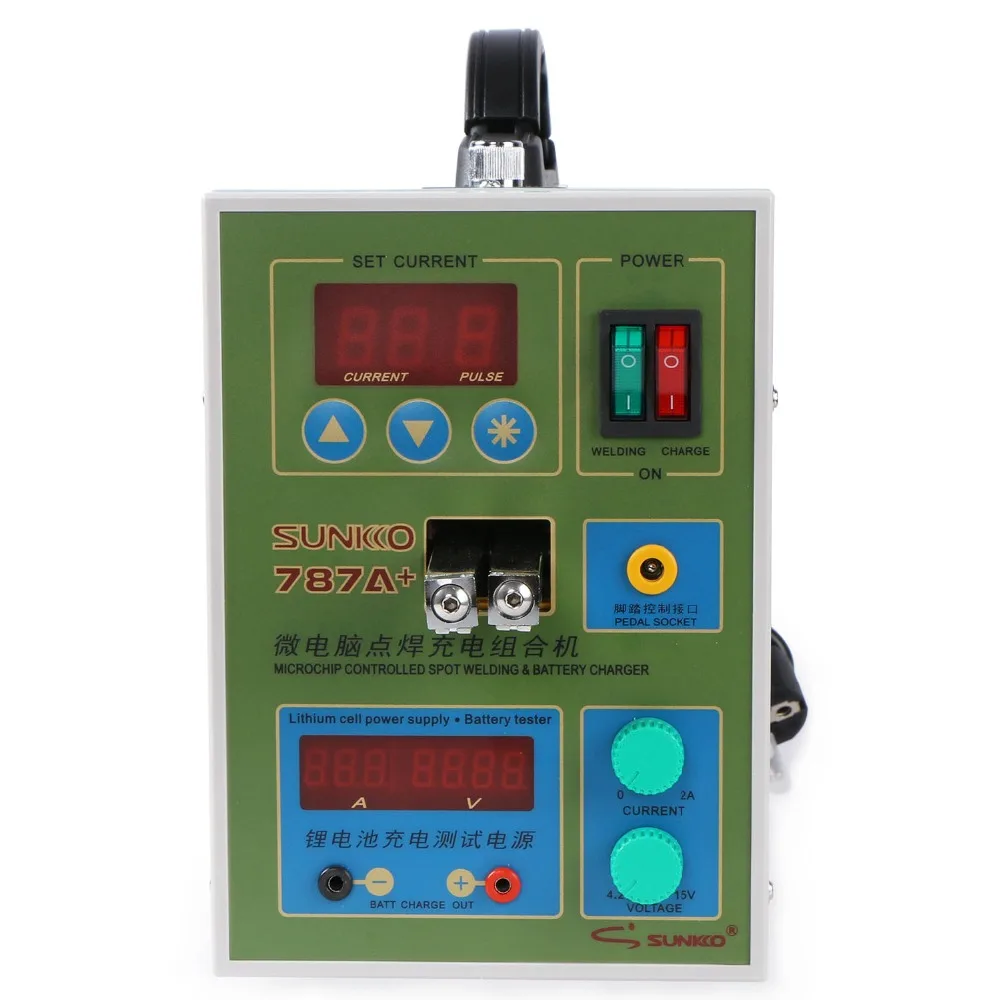 Sunkko 787A + 220V батареи точечной сварки импульсный сварочный аппарат для 18650 литий