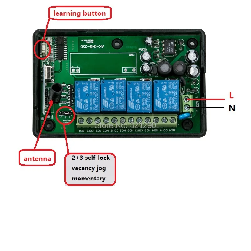 AC 110 V 220 V 240 V RF 4CH широкий диапазон напряжения Многофункциональный беспроводной пульт дистанционного управления и приемник умный chontroller