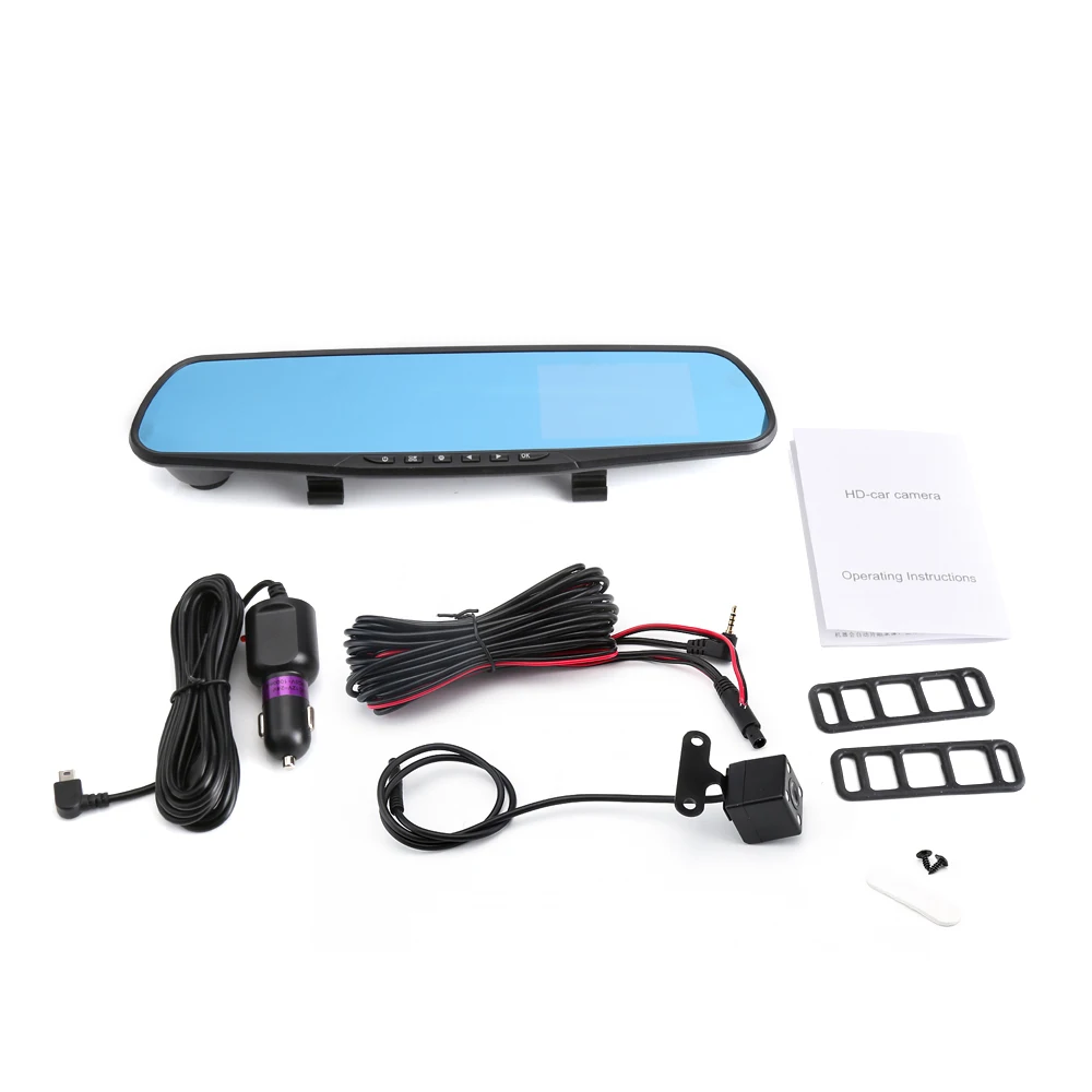 2017 Car DVR Camera Rearview Mirror Auto Dvr Dual Lens Dash Cam Recorder Video Registrator Camcorder Full HD 1080p G sensor DVRs