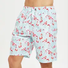 Плюс размер Фламинго с принтом, быстро сохнет плавки мужские купальники купальник пляжная одежда пляжные шорты Maillot De Bain купальный костюм