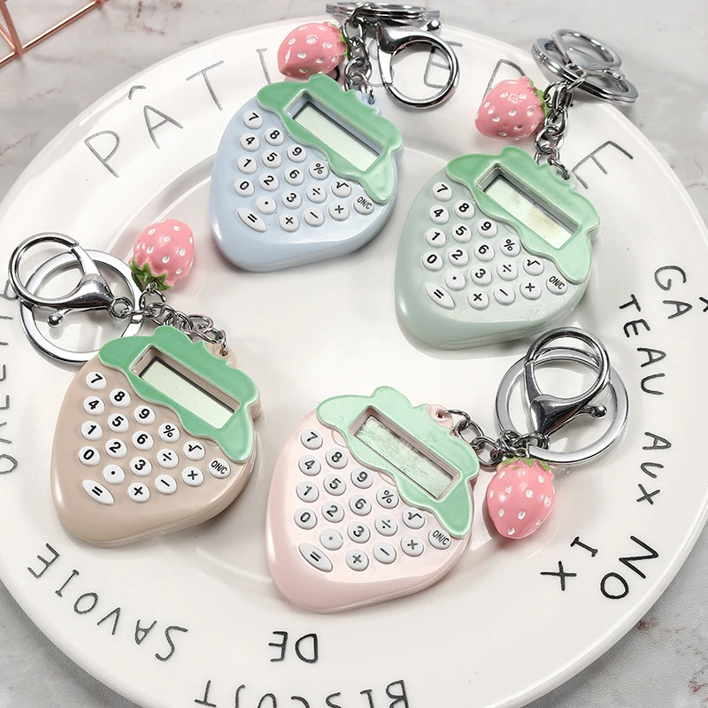 Fruit Key Ring Little Strawberry Car Keychain Cute Key Ring Calculator