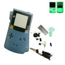 Светящийся синий цвет, корпус с отвертками для GBCGameboy, цветная оболочка, Jigglypuff, ограничительное стекло, чехол для темной игры