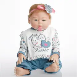 SanyDoll 20 дюймов 50 см Силиконовые Детские куклы reborn, реалистичные куклы в форме сердца полотенце прекрасная кукла